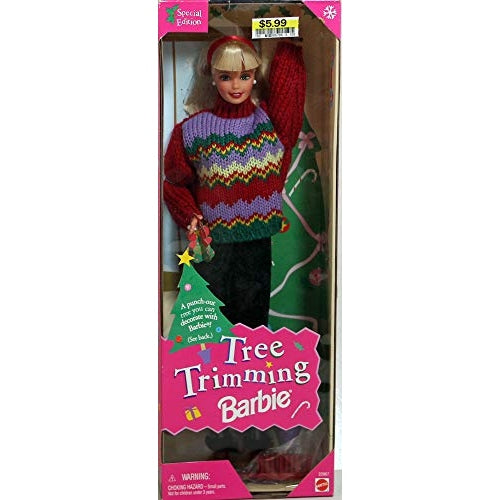 Barbie 1 X Christmas Tree Trimming Doll - Holiday Special Edition (1998)