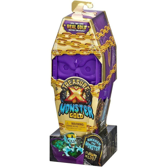 TREASURE X Monsters Gold Single Pack Unboxing Toy with Slime and Spider Web Compound 13 Levels of Adventure Will You find Real Gold Treasure