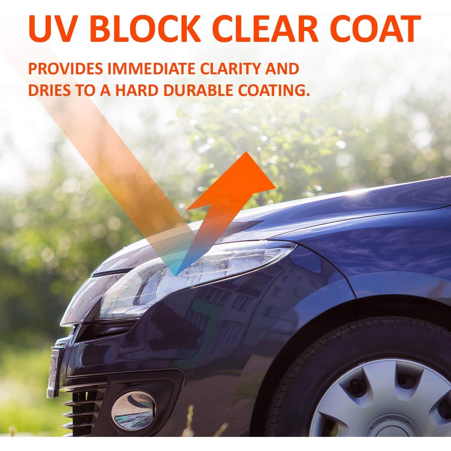 SYLVANIA - Headlight Restoration Essentials Kit - UV Block Clear Coat, Most Important Step to Restore Sun Damaged Headlights, Surface Activator, UV Protection for Clearer Headlights - 1 Fl Oz