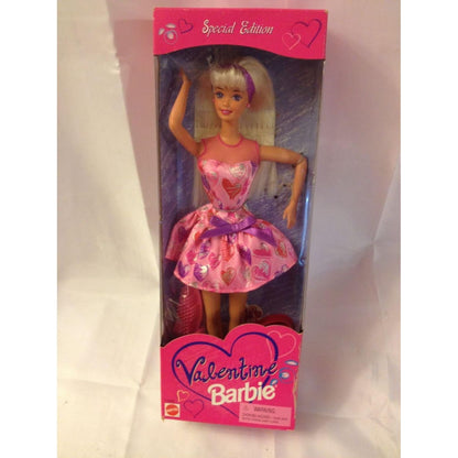 1997 Valentine Barbie in Pink Dress with Valentines