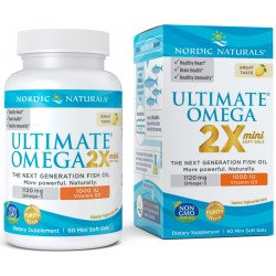 Nordic Naturals Ultimate Omega 2X Mini with Vitamin D3 60 mini softgels