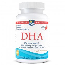 Nordic Naturals DHA 830mg Strawberry - 90 softgels